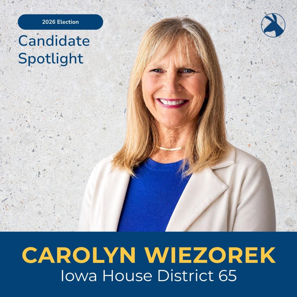 Carolyn Wiezorek, a candidate for Iowa House District 65 in the 2026 election, smiles in a professional headshot.